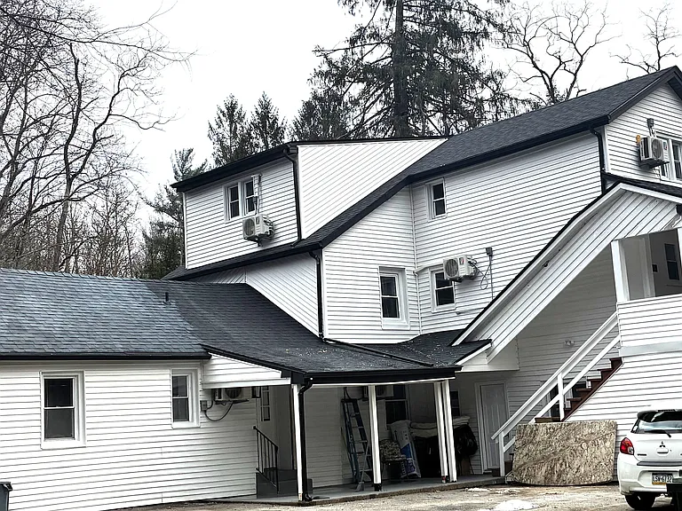 Back of the apartment complex