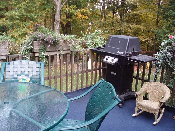 Deck overlooking .92 acres