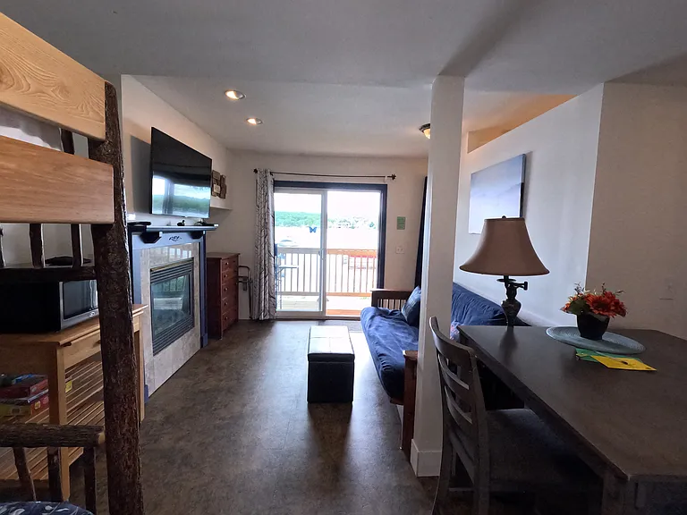 view from kitchen to the Lake