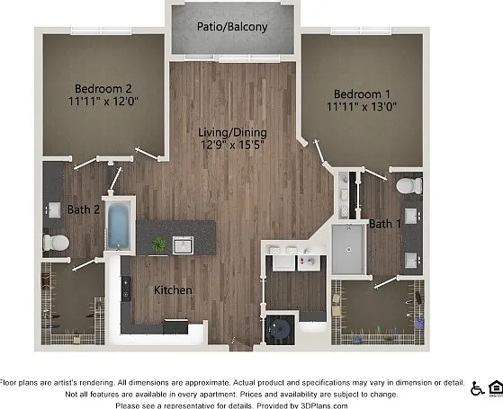 B3 | 2 bed 2 bath | 1144 sq ft B3 | 2 bed 2 bath | 1144 sq ft