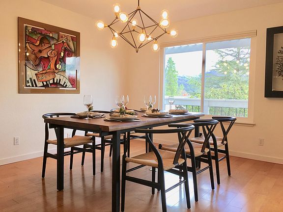 Solid wood dining table seating 6-8 guests