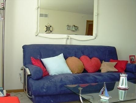 Mirror w/Rope Trim Stays