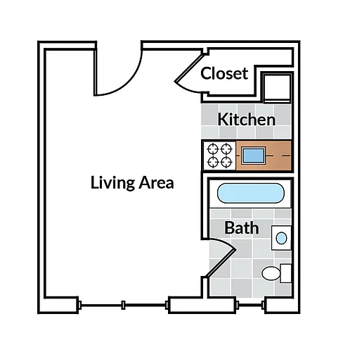 Floor plan Studio 09 Tier