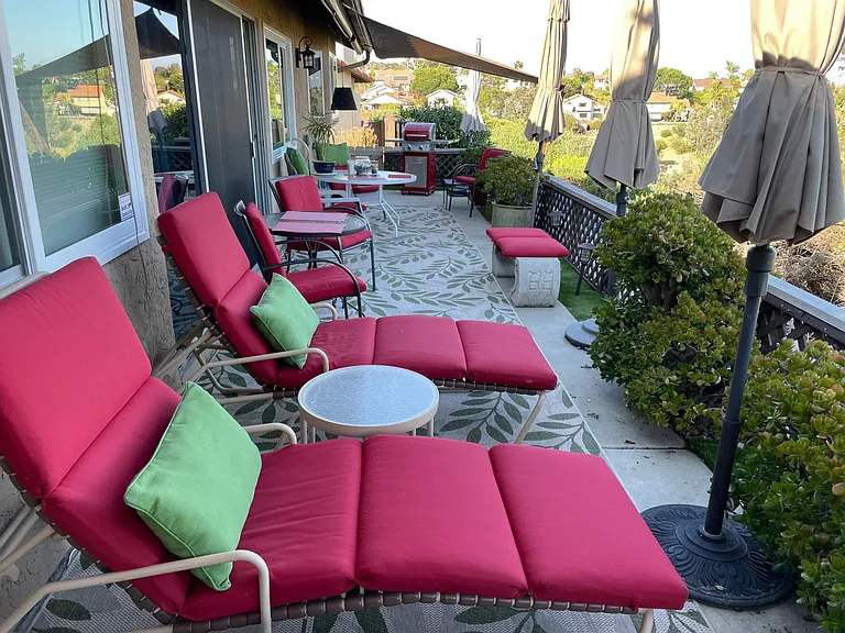 Back patio enjoys the view