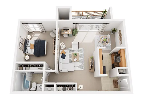 Floor plan 1 Bedroom