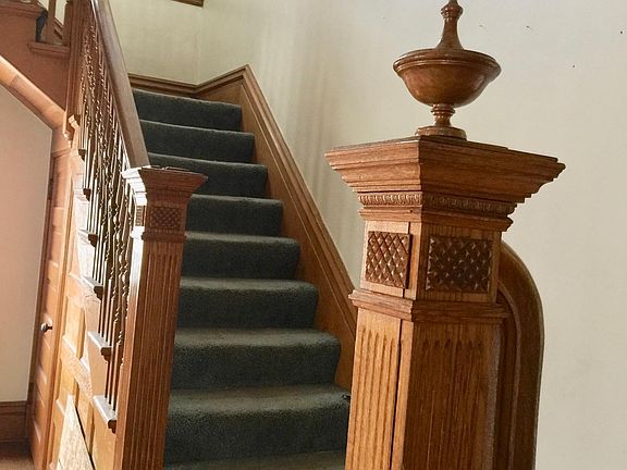 One of the two stairways in this home