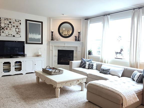 living room with fireplace