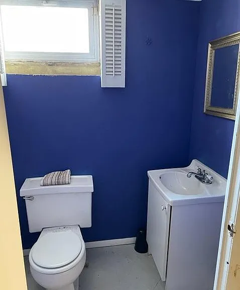 Half Bath on Lower Level