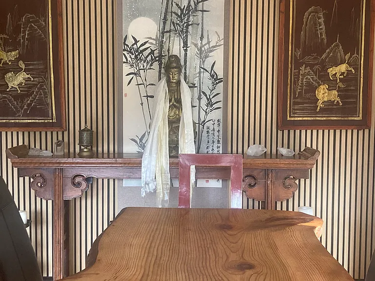local wood table. seats 12