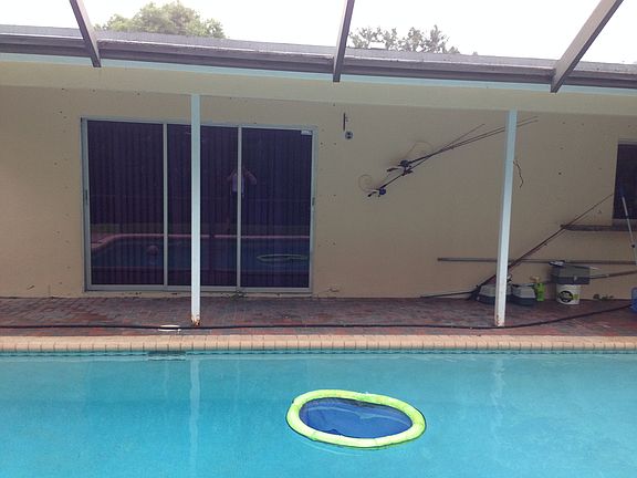 Pool patio looking at den