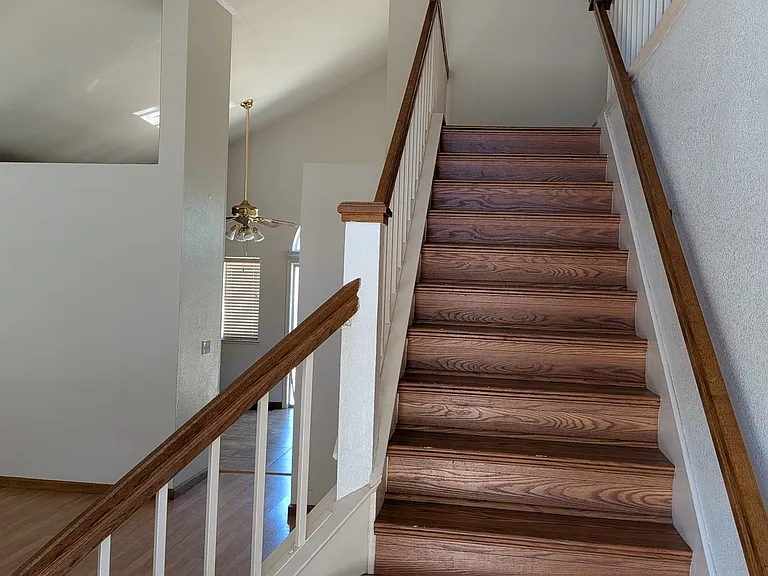 Stairs going to Master Bedroom with attached full bath, 2 bedrooms, 1 full bath