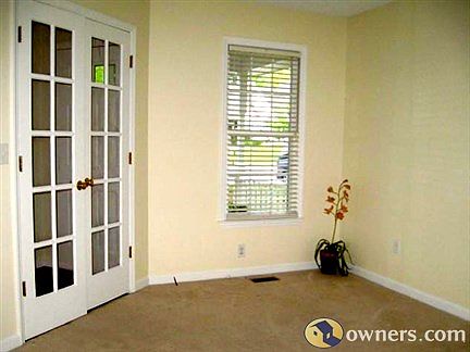 front room with french doors