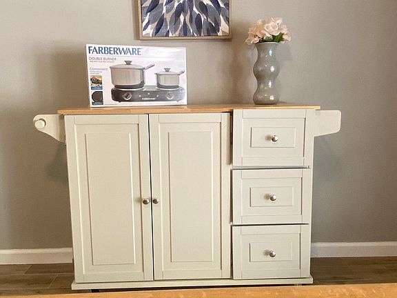 portable island & hot plate stove top