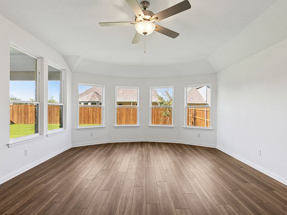 Expansive owner s suite with Bay window and private bathroom