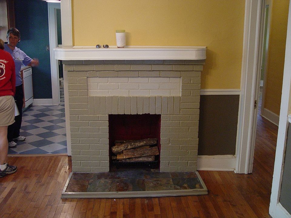 dining room fireplace