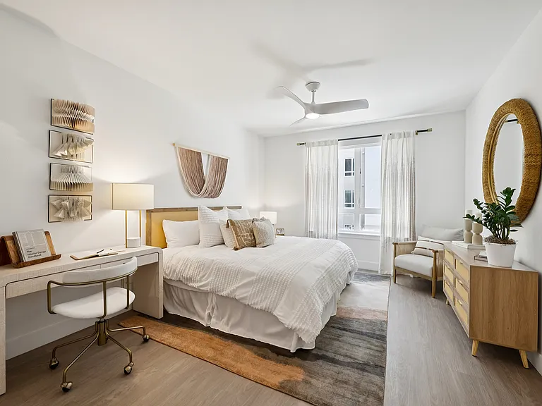 Large bedroom with desk space