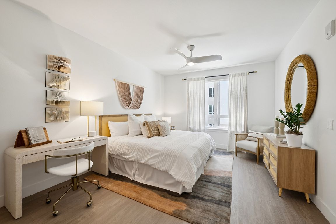 Large bedroom with desk space