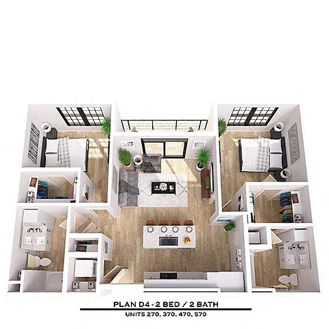 Floor plan D4 2X2