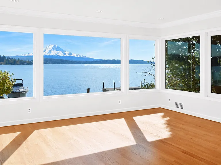 View to Mt Rainier from living room
