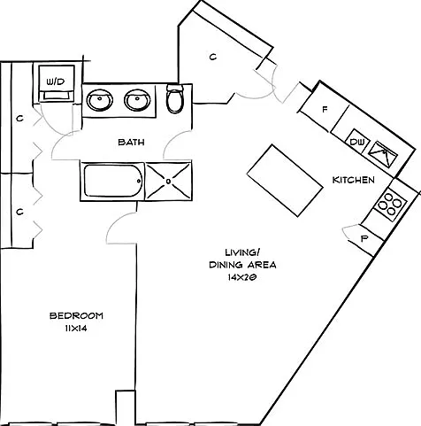 with Bathtub and Walk-in Shower