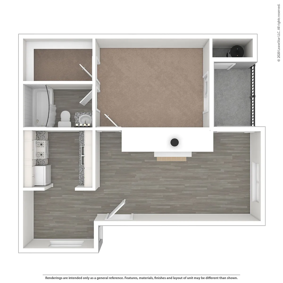 Floor plan 1 Bed / 1 Bath Standard