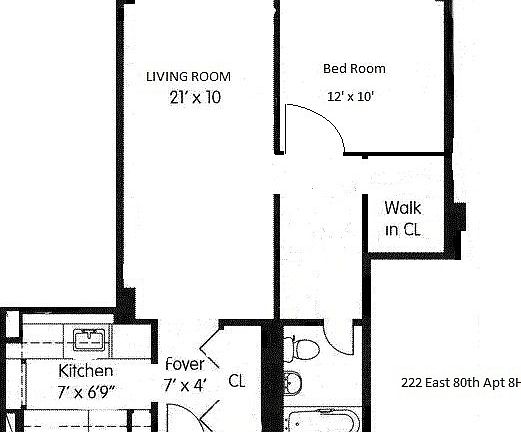 2nd image of 222 E 80th St APT 8H