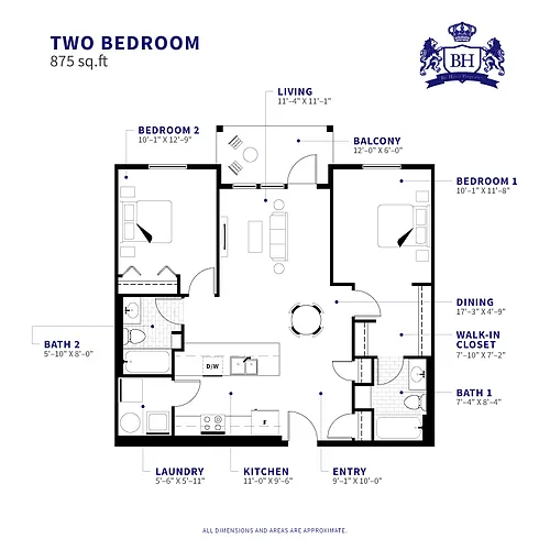 Floor plan 2 Bedrooms
