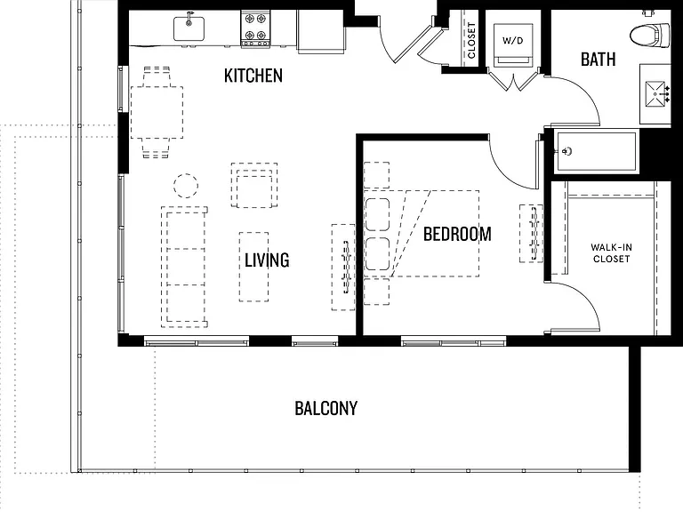 A1 floor plan Rise Koreatown