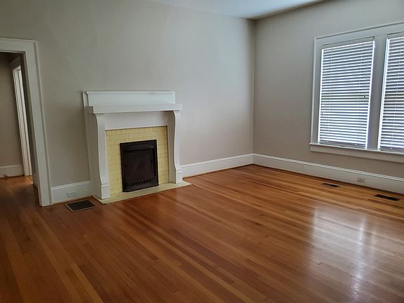 Living room with coal fireplace