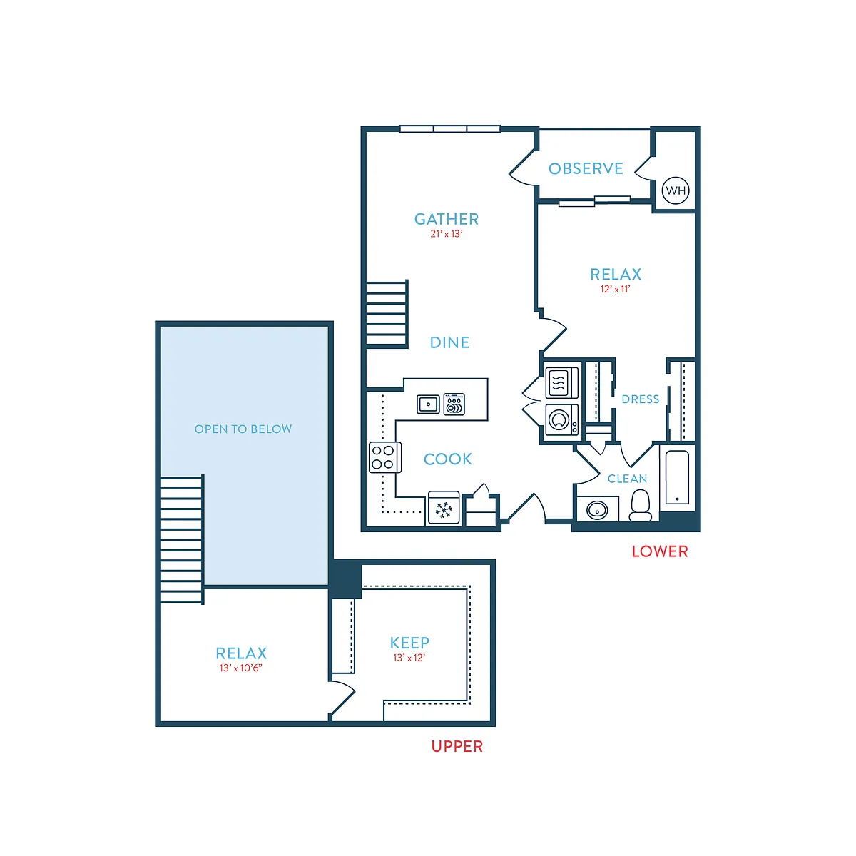Floor plan Waypointe A1 Loft