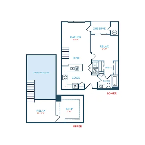 Floor plan Waypointe A1 Loft