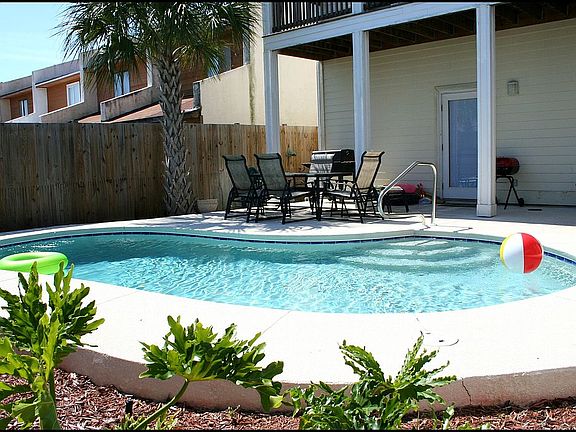 Pool with large deck