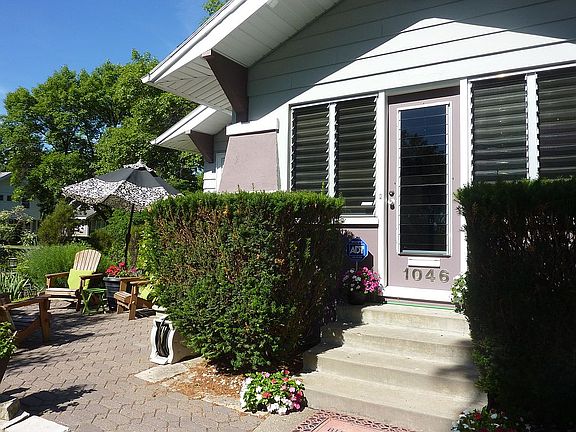 private brick front patio