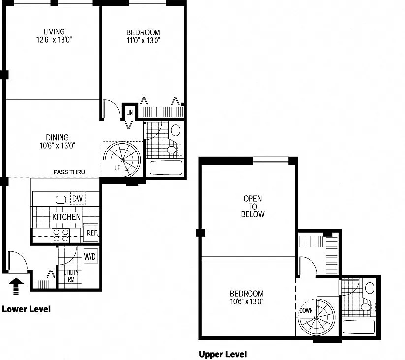 Floor plan 2 Bed 2 Bath - Loft