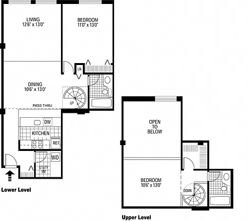 Floor plan 2 Bed 2 Bath - Loft