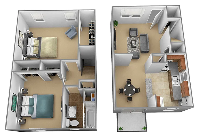 Floor plan 2 Bedrooms 1 Bath