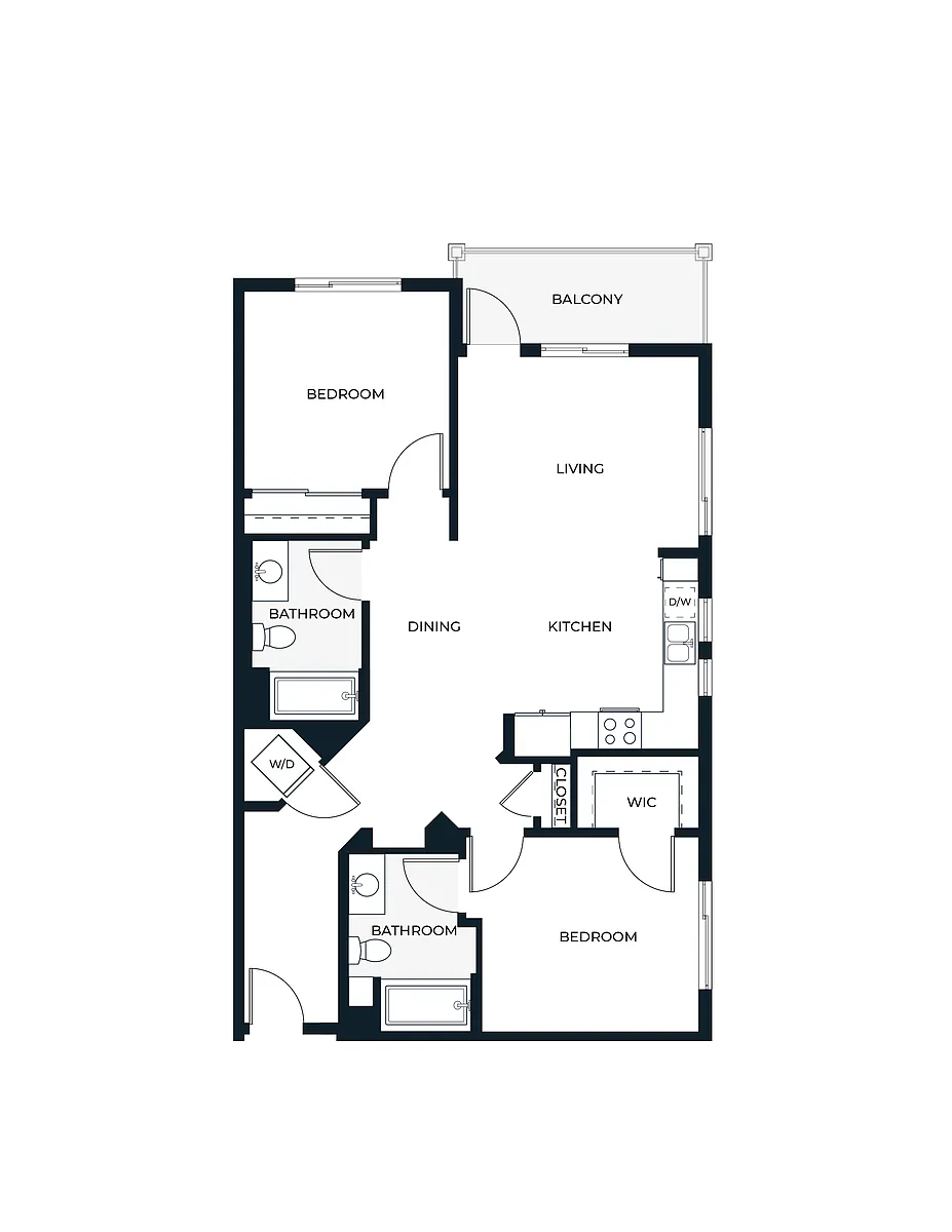 Floor plan Two Bedroom C5