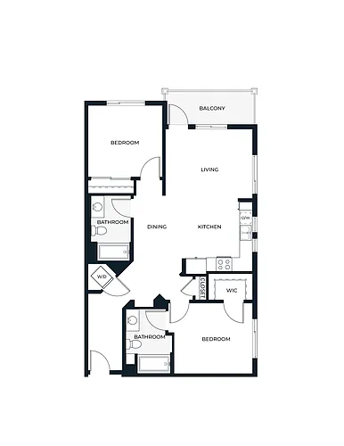Floor plan Two Bedroom C5