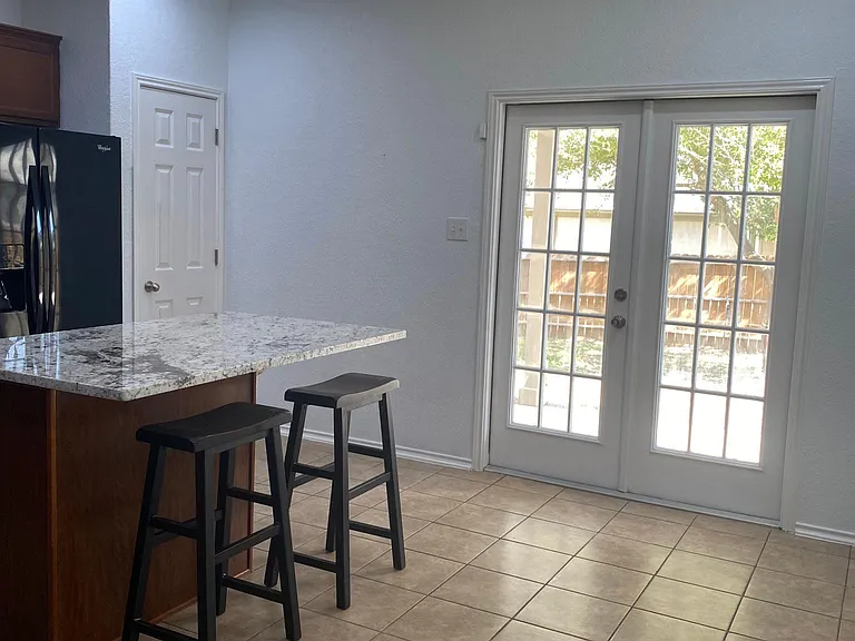 Kitchen/Doors to back yard