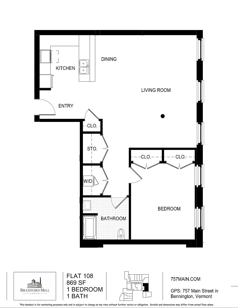Floor plan 1B-D