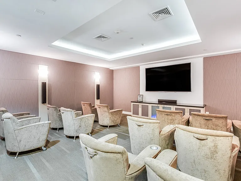 Theater room that seats 15 with HDTV