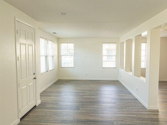 Living room with brand new flooring