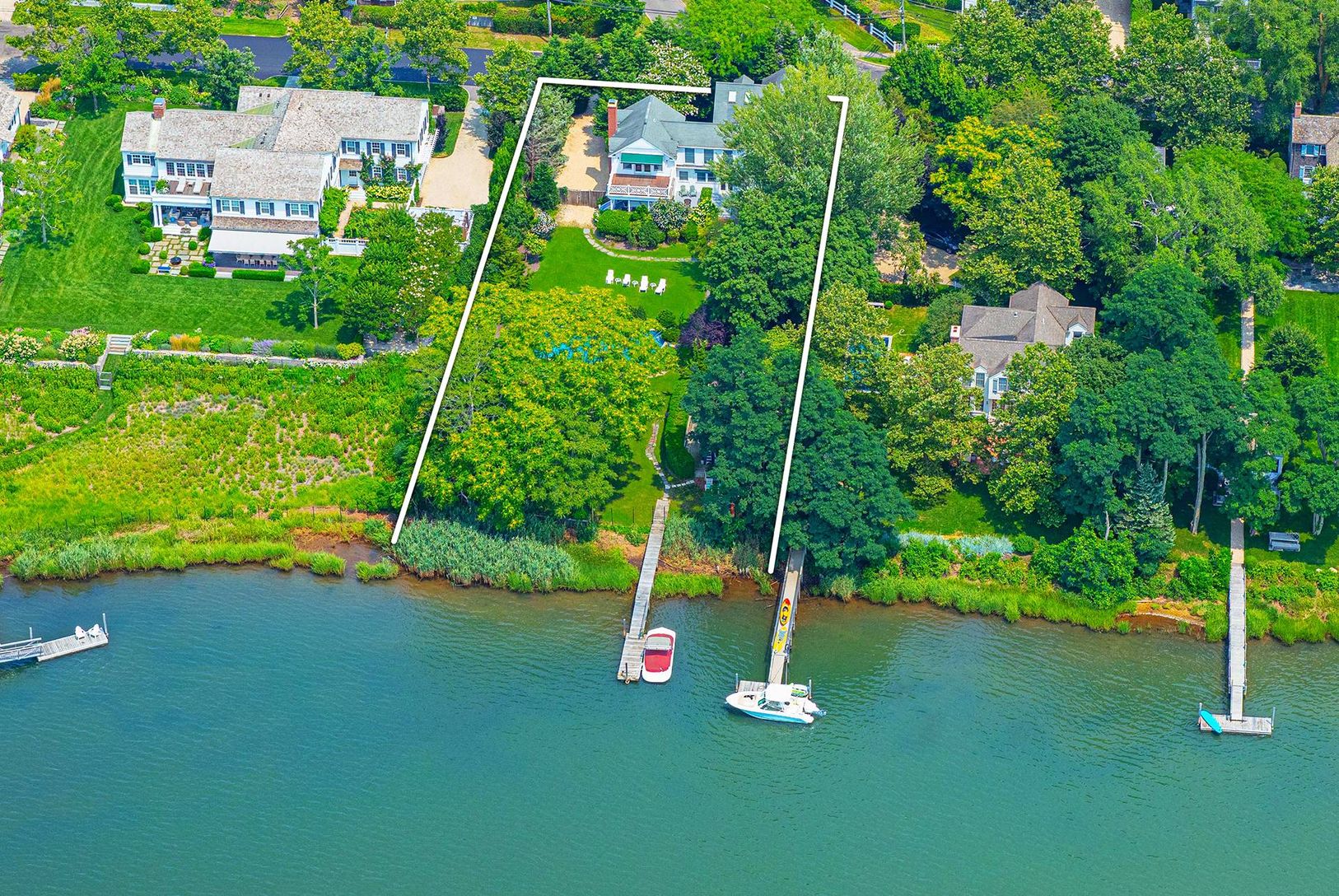 Aerial waterfront