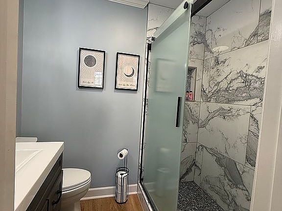 New walk-in shower!