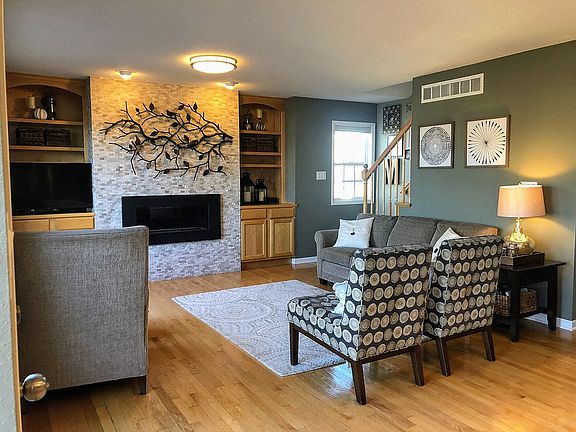 Living Room with Staircase