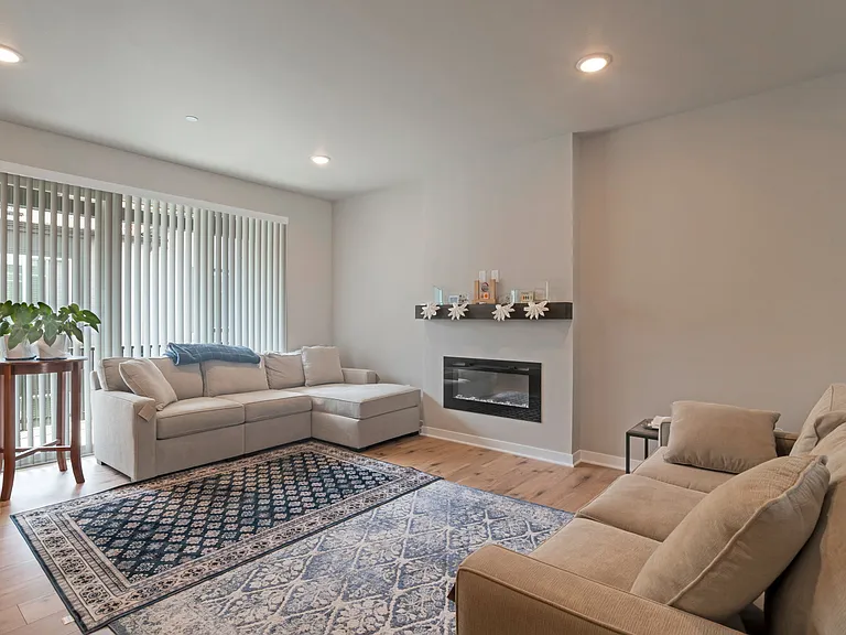 Living room with fireplace
