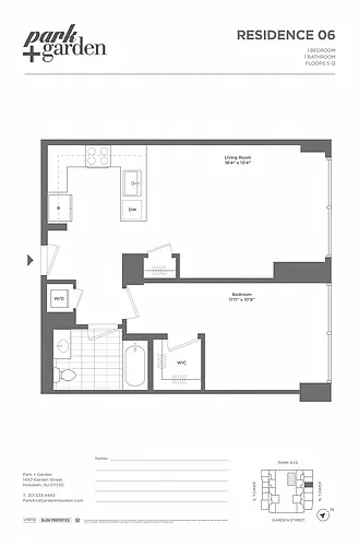 Floor plan 1 Bed/1 Bath
