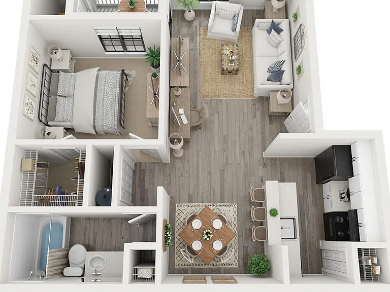 A3: Beds - 1: Baths - 1: SqFt 750