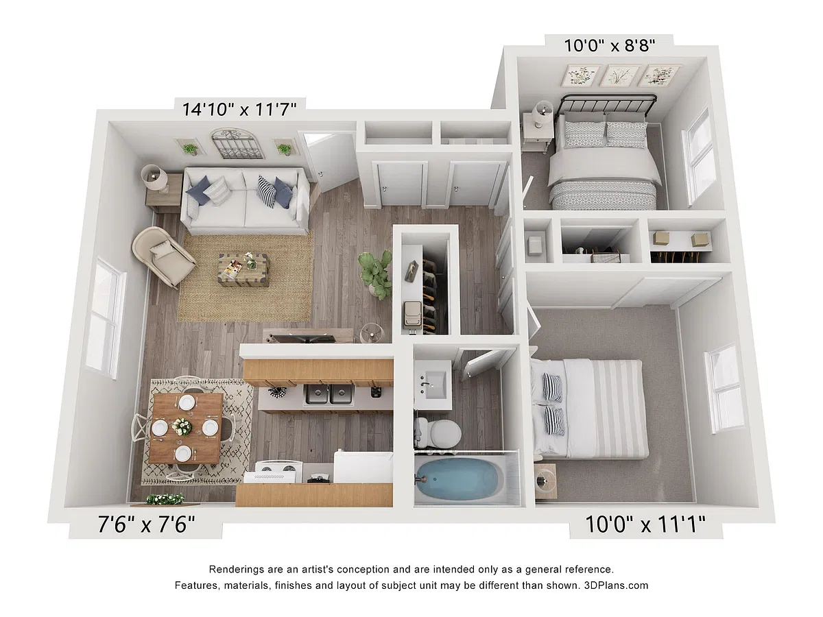 Floor plan Two Bedroom