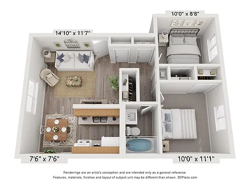 Floor plan Two Bedroom